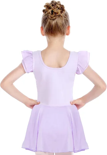 Miniatura 2 de HiDance Leotardos de ballet para niñas, vestido de baile de bailarina, leotardos de ballet con falda