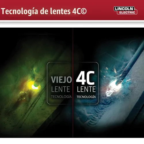 Miniatura 2 de Lincoln Electric K3034-4 VIKING 3350 Casco de soldadura con oscurecimiento automático con tecnología de lente 4C, negro mate, extra grande