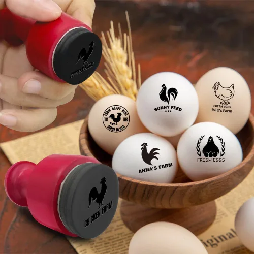 ORYG Sellos de huevos personalizados, sello de huevo personalizado de larga duración, marcadores de diseño increíble, sellos de huevos grandes para