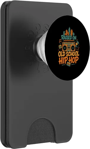 Miniatura 8 de Raised on Old School Hip Hop Retro Boombox PopSockets Adhesive PopGrip