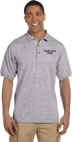 Miniatura 7 de Camisetas de golf de manga corta de algodón con texto personalizado para hombre