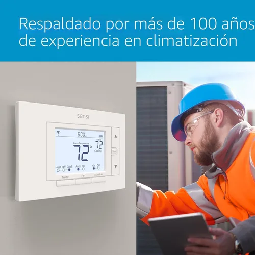 Miniatura 10 de Sensi - Termostato inteligente, 100 años de experiencia, Wi-Fi, privacidad de datos, programable, fácil de instalar, funciona con Alexa, certificado