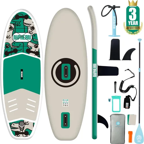 Miniatura 32 de Niphean Tabla de remo inflable con accesorios de SUP, cubierta de EVA antideslizante, tablas de remo inflables de 10 pies 6 pulgadas para adultos
