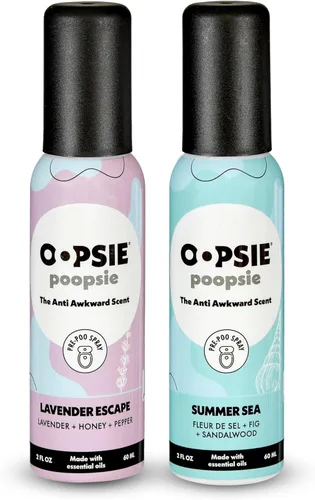 Miniatura 9 de Oopsie Poopsie Aerosol para inodoro, artículos esenciales de viaje, cada uno hasta 300 usos, desodorante de olor de baño con aceites esenciales