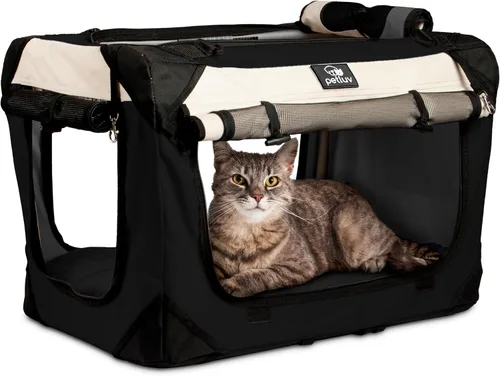 Transportador de mascotas para gatos y perros, lado suave, mediano de 20 x 13 x 13 pulgadas, se adapta a la mayoría de gatos o perros pequeños,