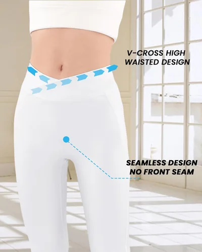 Miniatura 4 de BOOPH Leggings acampanados para niñas con bolsillos, cintura cruzada, cintura alta, pantalones de yoga acampanados, pantalones deportivos
