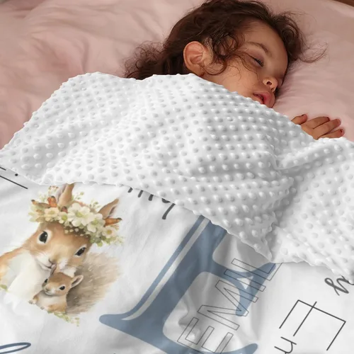 Miniatura 10 de Mantas de bebé personalizadas para niñas, manta de oso de bebé, manta de bebé de felpa suave Minky con nombre que recibe mantas para niñas, recién