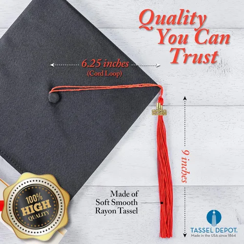 Miniatura 2 de Borla de graduación Aqua 2022, todos los colores escolares disponibles, fabricada en Estados Unidos