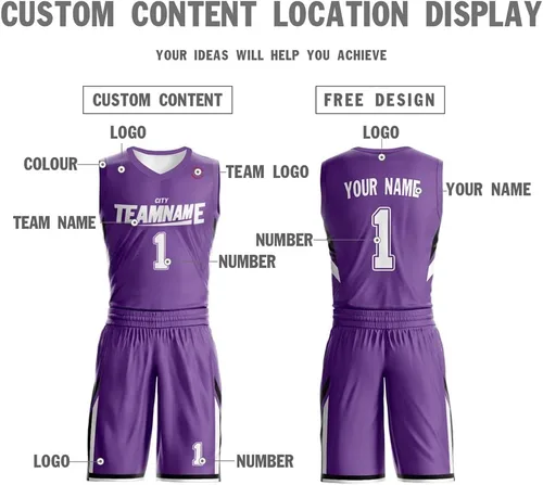 Miniatura 2 de Personalizado Hombres Juventud Reversible Jersey de baloncesto Uniforme Impreso Nombre Personalizado Número Ropa Deportiva Tamaño Grande