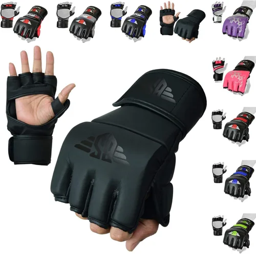 Miniatura 9 de BeSmart Guantes de Kickboxing UFC - Guantes de MMA para Sparring y Entrenamiento para Artes Marciales Mixtas, Adultos Hombres y Mujeres