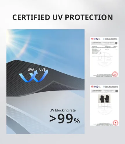 Miniatura 5 de AIRSEE Guantes de protección UV UPF 50+ de alta calidad para manicura de gel, diseño sin dedos para uso profesional solón y doméstico, anti UVA/UVB