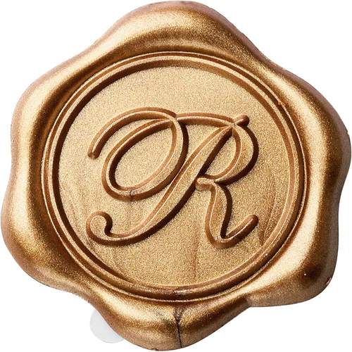Miniatura 40 de Yoption - Pegatinas de sello de cera con letra inicial del alfabeto L, paquete de 100 unidades, autoadhesivas, estilo antiguo dorado, para sobres