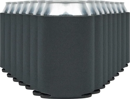 Miniatura 41 de Fundas enfriadoras de latas de cerveza en blanco (paquete de 14) fundas enfriadoras de latas de cerveza con aislamiento suave - Fundas negras lisas