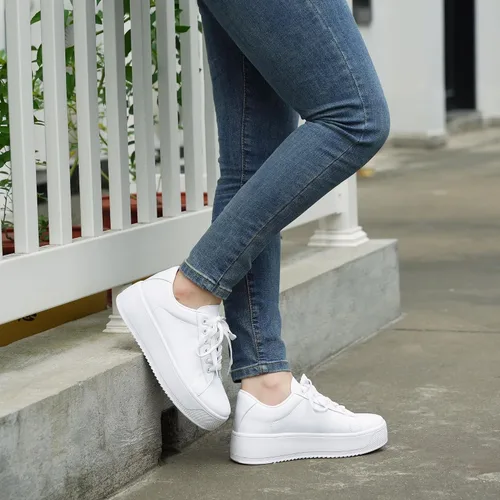 Miniatura 3 de JABASIC Zapatos deportivos de moda para mujer, con cordones, elegantes y cómodos para caminar