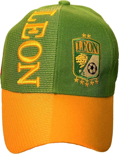 Superdave Superstore Gorra de Leon (México) con logotipo de equipo de fútbol en relieve para adultos se adapta a la talla pequeña y mediana. Nuevo,