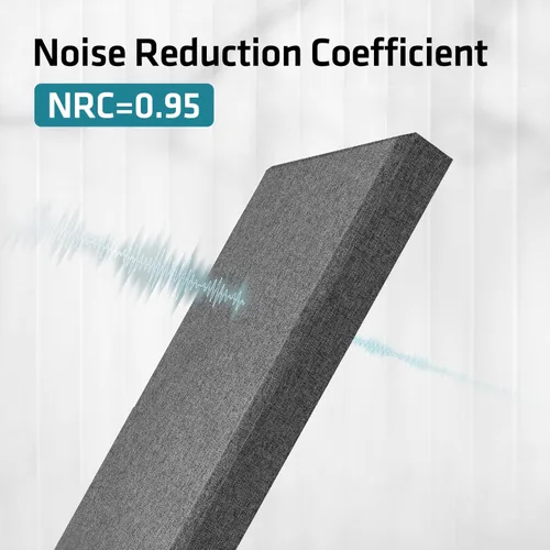 Miniatura 8 de UMIACOUSTICS 2 paneles acústicos de fibra de vidrio, paneles de absorción de sonido de 48 x 12 x 2 pulgadas, paneles a prueba de sonido para Gris