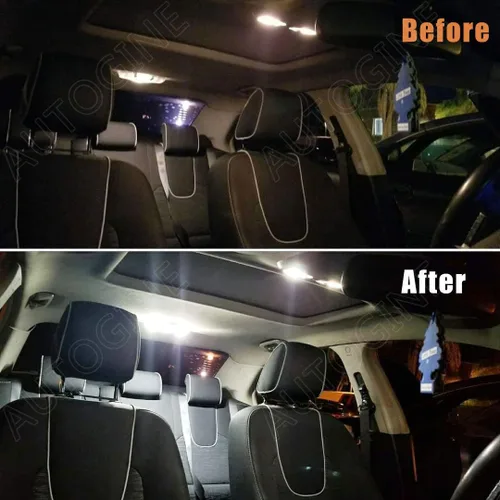 Miniatura 3 de AUTOGINE Paquete de luces LED blancas para interiores Honda Civic 2016 2017 2018 2019 2020 2021 súper brillante 6000 K paquete de bombillas LED