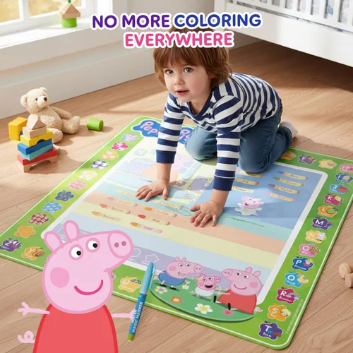 Miniatura 8 de Peppa Pig - Tapete reutilizable para garabatos de agua para niños, tablero de dibujo a color, para niños de 3 años en adelante, para niñas y niños