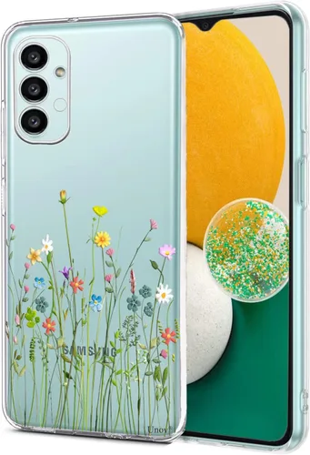 Miniatura 11 de Unov Funda compatible con Samsung Galaxy A13 LTE 5G Galaxy A04S transparente con diseño de TPU suave absorción de golpes, diseño delgado en relieve