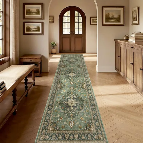 Alfombra de Pasillo Lavable 3x10: Corredores Largos Antideslizantes para Pasillo - Alfombra Ultradelgada para Piso Interior para Cocina Entrada -