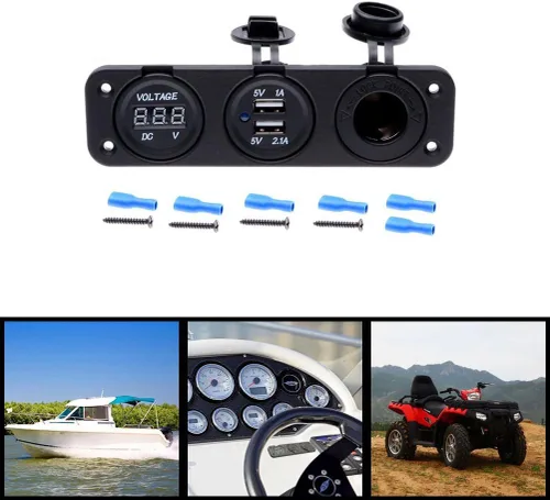 Miniatura 3 de interruptores basculantes para camiones y autos, interruptor LED, 3 pines, control de apagado/encendido, 12V (luz azul)