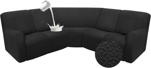 Miniatura 21 de Fundas impermeables de sofá reclinable modular para sofás reclinables, lavable en forma de L, para perros, fundas elásticas para sofá reclinable