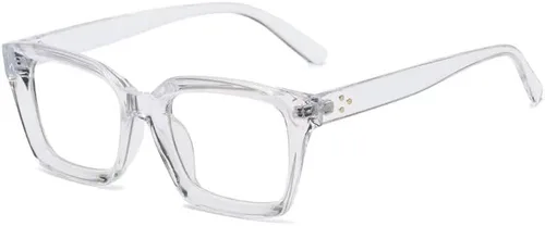 Miniatura 6 de yuandong Mobro - Lentes retro con bloqueo de luz azul para hombres y mujeres, montura cuadrada gruesa, lentes transparentes sin receta