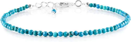 Miniatura 9 de Yanara Stone Bracelets For Women Beads Dainty Gemstones Jewelry for Women Birthstone, Chakra Energy Healing Crystals, Silver Plated Chain 8 inch