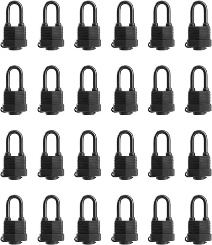 Miniatura 6 de SafiSwords Candados Impermeables con Llaves Iguales para Uso al Aire Libre, Candado Cubierto de Acero Laminado Resistente, 1-9/16 Pulgadas de Ancho