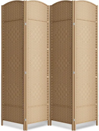 Miniatura 19 de Divisor de habitación de 4 paneles, pantalla de privacidad plegable de 6 pies, divisor de pared de panel plegable extra ancho con divisor de pared