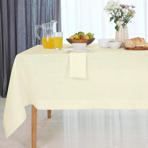 Miniatura 17 de Classic Linen™ by D'Moksha - Mantel rectangular de 54 x 72 pulgadas, 100% lino puro, lavable a máquina para comedor, Día de la Madre, primavera