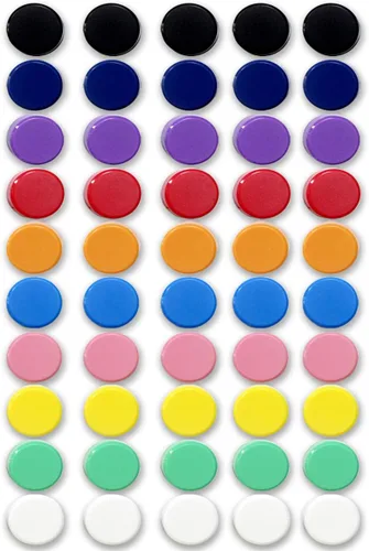 Miniatura 33 de Qualsen Imanes para nevera, 20 imanes para refrigerador, pequeño imán para pizarra blanca, mini imán lindo para refrigerador, casillero, pizarra 10