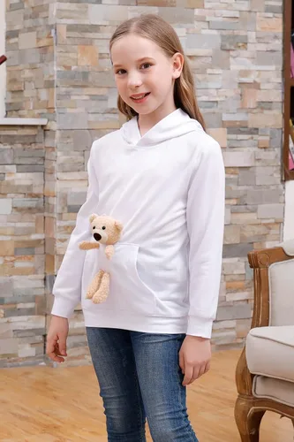 Miniatura 3 de GORLYA Sudadera con estampado gráfico de dibujos animados para niñas de 4 a 14 años