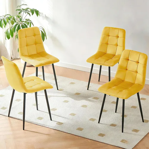 Miniatura 11 de Homedot Juego de mesa de comedor para 2, mesa de cocina de 3 piezas, juego de sillas de comedor redondas y negras para espacios pequeños, juego