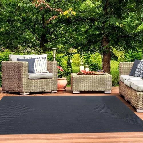 Superior Alfombra de área grande para interiores y exteriores, reversible, trenzada, decoración del piso del hogar para sala de estar, cocina,