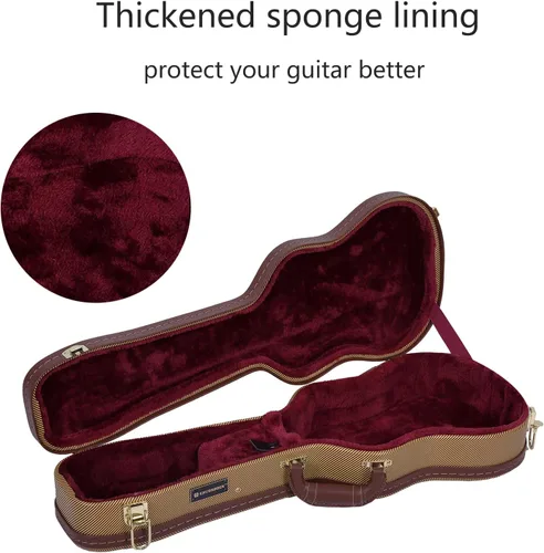 Miniatura 4 de Crossrock Estuche de madera rígida para ukelele tenor, tweed de vinilo (CRW620TUTW)