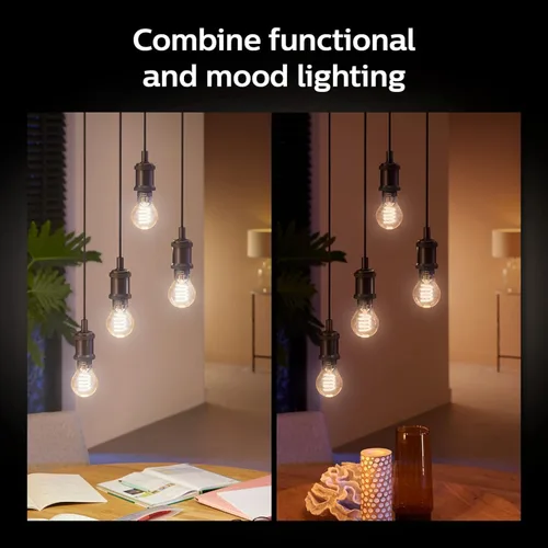 Miniatura 5 de Philips Hue - Filamento inteligente regulable White Ambiance A19, blanco cálido a blanco frío, bombilla Edison LED estilo vintage, compatible