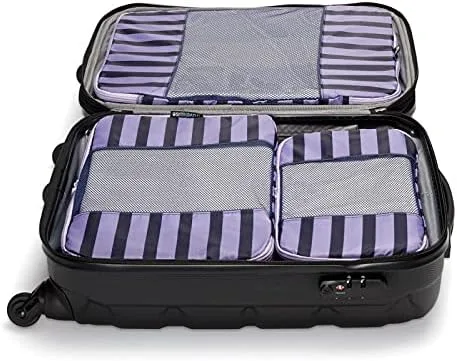 Miniatura 7 de TravelWise Equipaje, Franjas Azul Marino, Cubos de embalaje