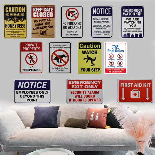 Miniatura 8 de AEIOUO - Cartel de metal para exteriores de metal para exteriores con mensaje "Clean If Your Dog Poops Please Leave Your Address So My Dog Can Poop