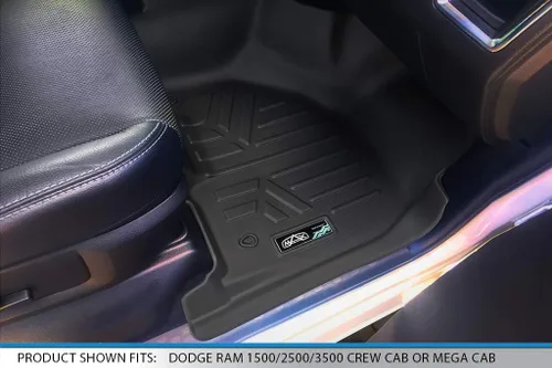 Miniatura 3 de SMARTLINER Juego de alfombrillas de 2 filas compatibles con Ram 1500 2013-2018