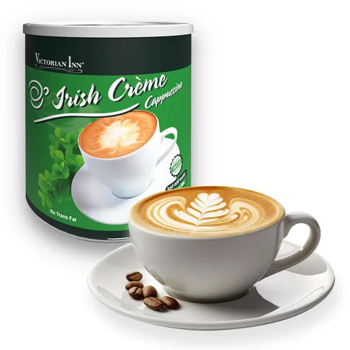 Miniatura 3 de Victorian Inn Instant Cappuccino – Sabor a crema irlandesa – Mezcla de café suave y sabrosa – Perfecto para caliente, frío o mezclado – Ideal como