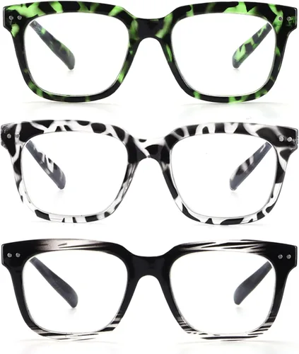 Miniatura 7 de Gafas de lectura para damas con bloqueo de luz azul, bisagra de resorte, lectores de computadora, gafas de moda para mujeres y hombres