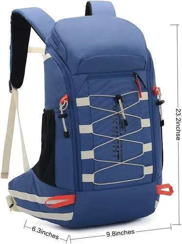 Miniatura 8 de Bseash Mochila impermeable de 40 L para senderismo y campamento con cubierta para lluvia, mochila de viaje para deportes al aire libre para esquí