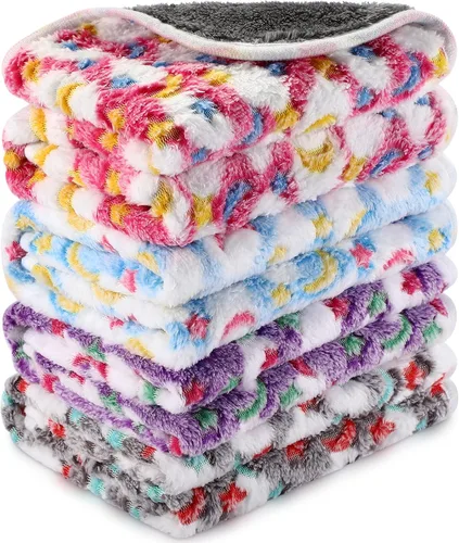 Miniatura 14 de Reginary 4 mantas impermeables de conejillo de indias, lavables, de forro polar para animales pequeños, absorbentes, para jaula de conejillo