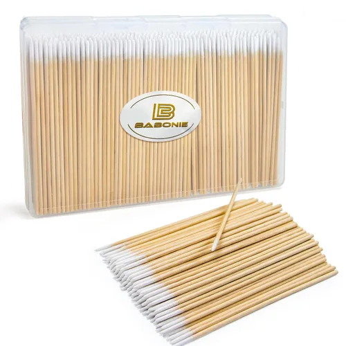 Miniatura 8 de 200 hisopos de algodón puntiagudos, hisopos de algodón microblading de precisión de 4 pulgadas, micro palos para suministros de uñas, maquillaje