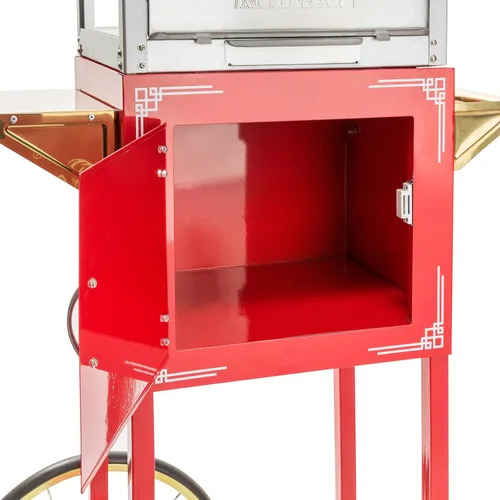 Miniatura 4 de Olde Midway - máquina de hacer palomitas estilo clásico, con hervidor de agua grande de 8 onzas, Rojo