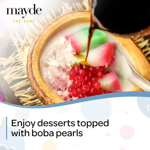 Miniatura 4 de Mayde Perlas de Boba Popping para bebidas, postres y cuencos de desayuno, perlas explosivas de arándanos (sabor a arándano, 7 libras)