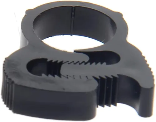 Miniatura 2 de Abrazaderas de manguera de agarre de 0.543-0.606 in de plástico de nailon ajustable, resistente, agarre rápido de doble presión para aplicaciones