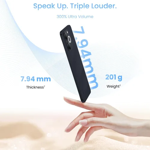 Miniatura 9 de realme Note 70T 4G Smartphone 4+128GB, pantalla de 6.75 pulgadas, negro, pantalla de 90 Hz, batería de 6000 mAh, cámara de 32 MP, potente procesador