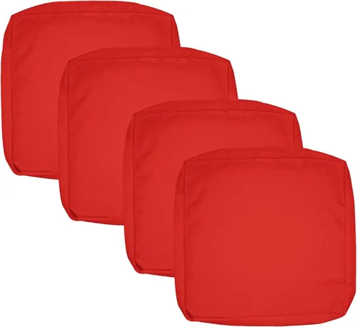 Miniatura 28 de FLYMEI Fundas para cojín de patio 24x22x4, funda impermeable para cojín de exterior, repuesto, paquete de 2, funda deslizante para cojín de asiento